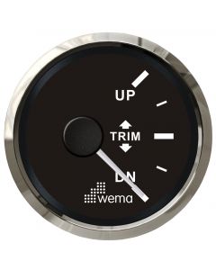 .Power trim instrument  Silverline Wema 12V  Äkta rostfri sarg